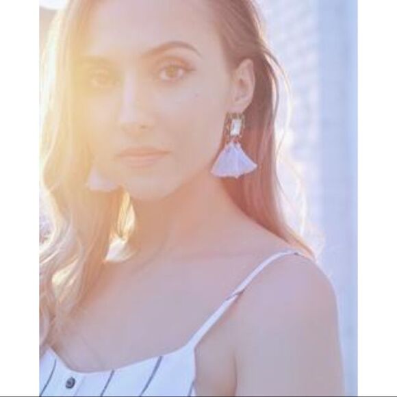 ✨HP✨TASSEL RHINESTONE EARRINGS ✨ - Picture 1 of 2